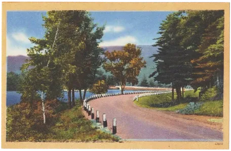The road north into Vermont